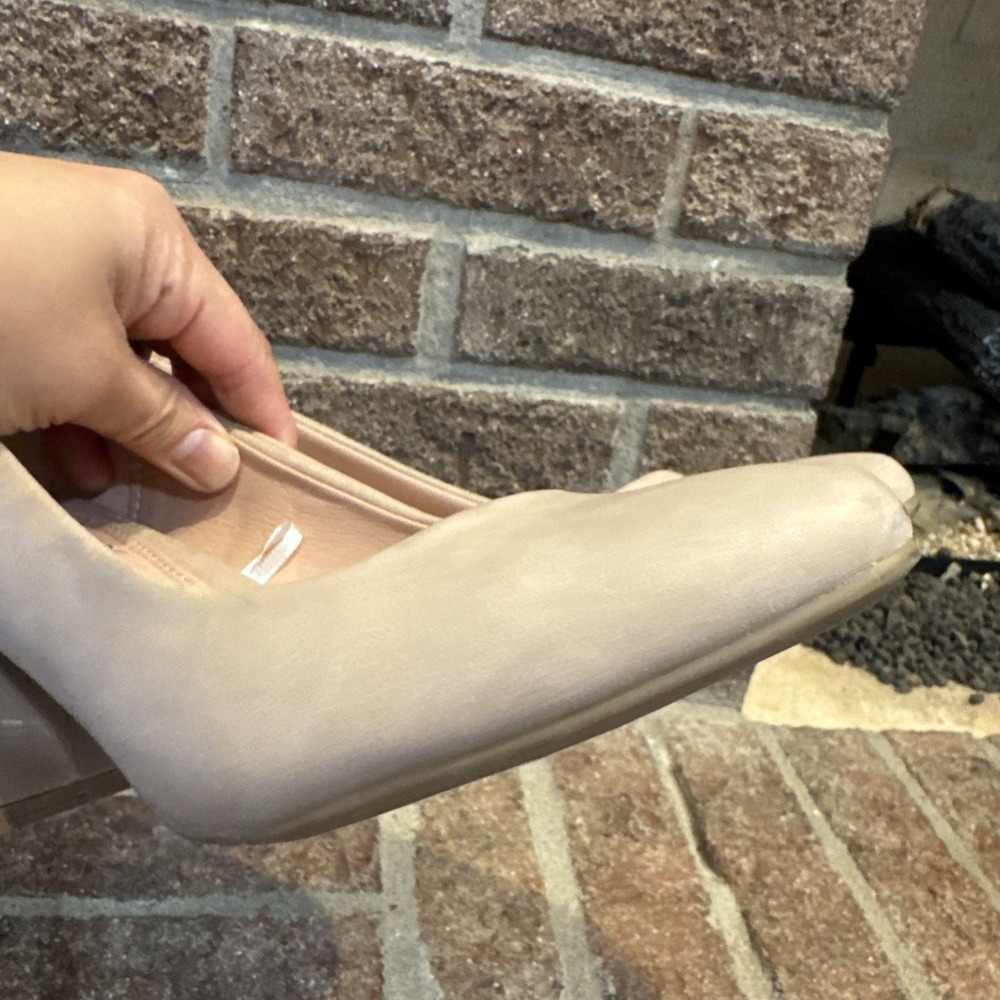 Taryn Rose Maine Pumps Womens 8.5 Beige Nude Block Heel Size 8.5 #223 - Picture 13 of 16